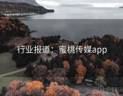 行业报道：蜜桃传媒app