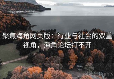聚焦海角网页版：行业与社会的双重视角，海角论坛打不开