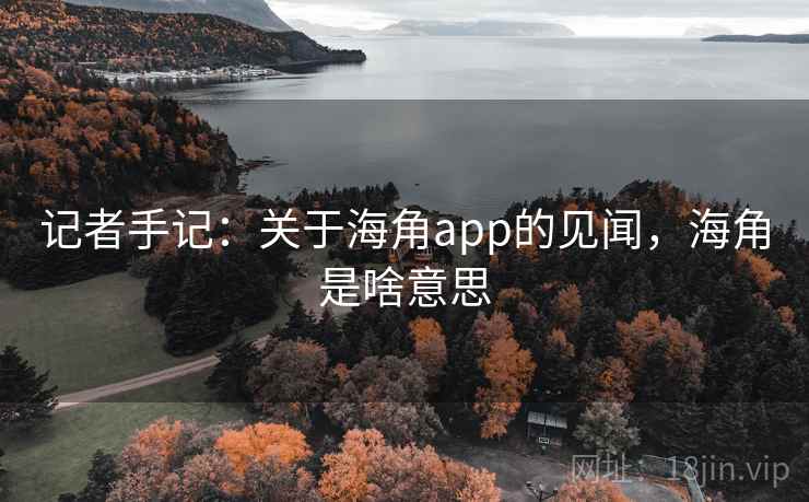 记者手记：关于海角app的见闻，海角是啥意思